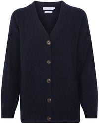 Paul James Knitwear - Lambswool V Neck Ribbed Layla Cardigan With Pockets - Lyst