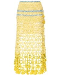 Andreeva - Chrysanthemum Handmade Crochet Midi Skirt - Lyst