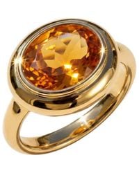Dainty London - Solid Madeira Citrine Contemporary Ring - Lyst