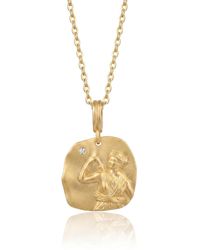Ormiro - Artemis The Huntress Vermeil Coin Necklace - Lyst