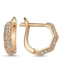 Ecce | Artisan Diamonds - Single 14K Diamond Tiny Hoop Earring - Lyst