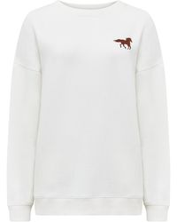Sugarhill - Eadie Relaxed Sweatshirt Off, Horse Print & Embro - Lyst