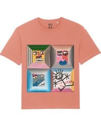 Boutique Kaotique - Four Moods Organic Cotton T-Shirt Rose Clay - Lyst
