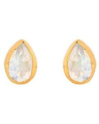 Opium Jewels - Tiny Teardrop Studs - Lyst