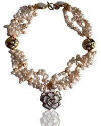 Edgar Navarro Jewelry - Navarro Sea Shell Rose Pendant With Freshwater Pearls Necklace - Lyst