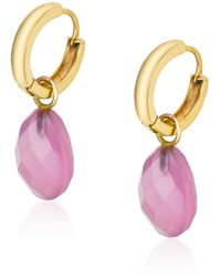 Preeti Sandhu - Rose Quartz Hoops - Lyst