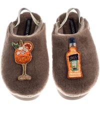 Laines London - Neutrals Flatform Cloud Closed Toe Slippers With Summer Spritz Brooches - Lyst