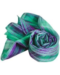 Silk and Bears - Emerald & Brushstroke Silk Scarf – Hand-Dyed Mulberry Silk - Lyst