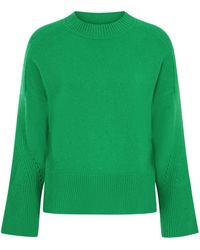 Loop Cashmere - Ribbed Detail Lofty Crew Sweatshirt - Lyst