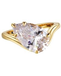 Onewildone - A Love Letter To You Tilted Pear Curve Ring - Lyst