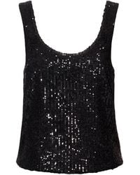 AGGI by HALEWSKI - Raya Obsidian Sequin Tank Top - Lyst