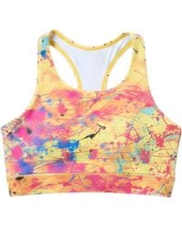 Lilia Munn - High Support Racerback Sports Bra– Acid Rain Print - Lyst