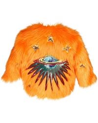Jennafer Grace - Planet Queen Orange Faux Fur Jacket - Lyst