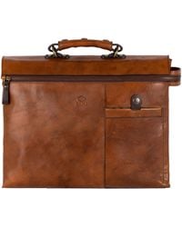 Time Resistance - Leather Briefcase Laptop Bag - Lyst