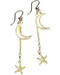 Lexi Jewelry - Dreamy Moon 'N Star Sparkly Earrings - Lyst