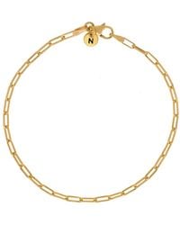 Nellou Jewellery - Baby Paperclip Bracelet Plated Sterling - Lyst