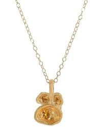 Claire Hill Designs - Citrine Lichen Pendant Necklace - Lyst