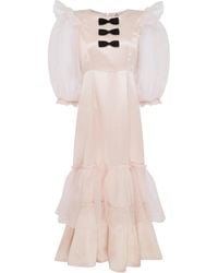Lisa The Label - Bow Belle Silk Cloud Puff Dress - Lyst