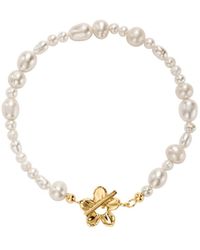 Vanhi - Flora Multi Pearl Toggle Bracelet - Lyst