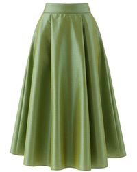 IZABELA MANDOIU - Light Taffeta Midi Skirt - Lyst