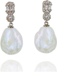 Ninemoo - Shining Baroque Pearl Earrings - Lyst