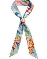 Jessie Zhao New York - Silk Skinny Scarf Indoor Forest - Lyst