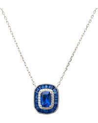 LÁTELITA London - Great Gatsby Pendant Necklace Sapphire - Lyst