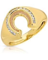 Glamrocks Jewelry - Good Fortune Horseshoe Signet Ring - Lyst