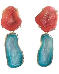 Magpie Rose - Aqua Cocktail Earrings - Lyst