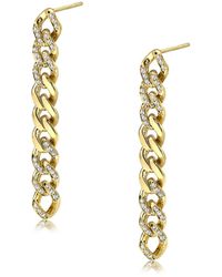 Preeti Sandhu - Aspyn Curb-Chain Drop Earrings With Sapphires - Lyst