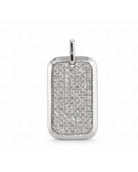 Artisan - 18K Diamond Dog Tag Pendant - Lyst
