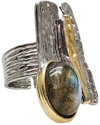 Farra - Labradorite Stone Statement Ring - Lyst