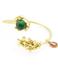 Unaloe - Malachite Vermeil Bracelet For – Handmade Italian Artisan Jewelry, Nature Inspired Design Natural Queen - Lyst