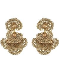 Lavish by Tricia Milaneze - Neutrals Vintage Shells Mini Handmade Crochet Earrings - Lyst