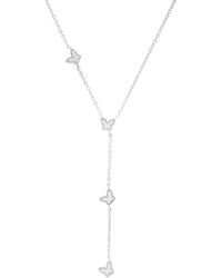 Kylie Harper - Sterling Mother Of Pearl Floating Butterfly Y Necklace - Lyst