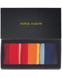 Peper Harow - Made in England - Block Stripe Socks Gift Box - Lyst