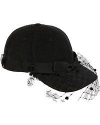 Misa Harada Millinery - Gigi Veiled Baseball Cap - Lyst