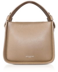 Le Parmentier - Neutrals Duplo Small Hammered Leather Top Handle Bag - Lyst