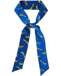 Lost Pattern - Journey Silk Twill Skinny Scarf By Shantall Lacayo - Lyst