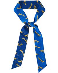 Lost Pattern - Journey Silk Twill Skinny Scarf By Shantall Lacayo - Lyst