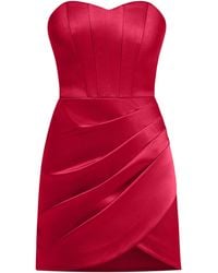 Tia Dorraine - A Touch Of Glamour Satin Mini Dress - Lyst