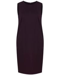 Conquista - Burgundy Punto Di Roma Sleeveless Sack Dress - Lyst
