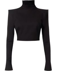 AGGI by HALEWSKI - Natasha Pearl Noir Long Sleeve Turtle Neck Top - Lyst