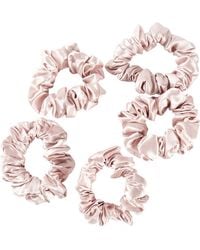 Soft Strokes Silk - Pure Mulberry Silk Regular Scrunchie Set Of Five - Lyst