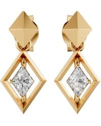 Aya Fine Jewelry - Kite Cut Lab Diamond Geometric Drop Earrings - Lyst