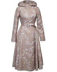 RainSisters - Beige Trench Coat For Spring With White Floral Print: Powder Dream - Lyst