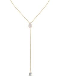 SALLY SKOUFIS - Pure Lariat With Natural Moonstone & Made Cz Diamond Stimulant - Lyst