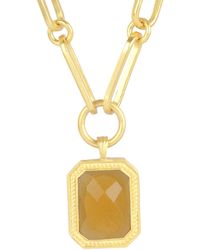 Lila Rasa - Paperclip Chain Rectangular Citrine Crystal - Lyst