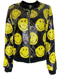 Any Old Iron - Smiley Reversible Sequin Bomber Jacket - Lyst