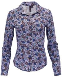 lords of harlech - Stephanie Ternberg Floral Brownie Lyocell Stretch Long-Sleeve Shirt - Lyst